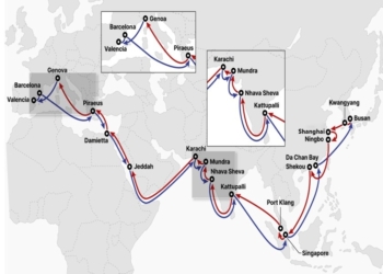 اتصال بنادر شرق دور، هند، پاکستان، عربستان و مدیترانه توسط خط کشتیرانی هیوندای