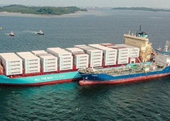 سوخت گیری اولین کشتی کانتینری تولیدی جهان با متانول