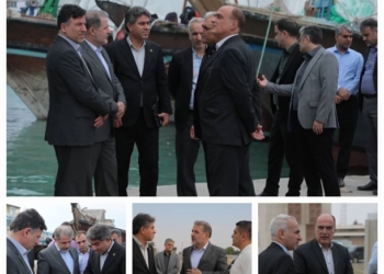 بازدید معاون امور بندری سازمان بنادر و دریانوردی از بنادر شمالی استان بوشهر