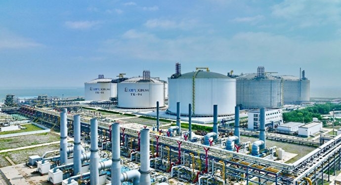 راه‌اندازی بزرگترین مخزن ذخیره گاز LNG جهان در چین