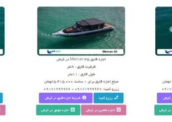 نرخ اجاره قایق تفریحی