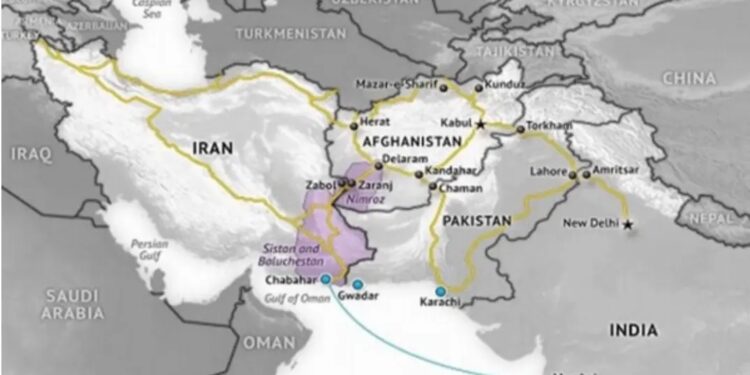 نقشه اهمیت بندر چابهار