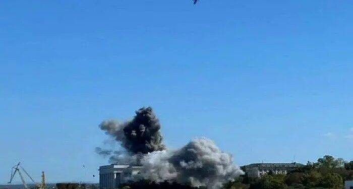 حمله به کشتی باری ترکیه در بندر چورنومورسک اوکراین