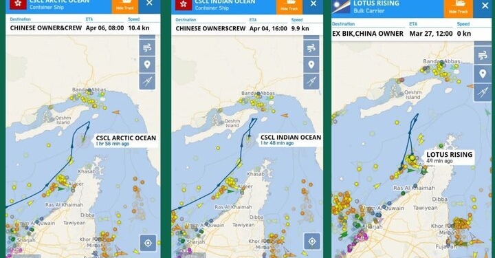 تردد هرگونه کشتی "از و به" مبدا بنادر همپیمانان دشمنان از هر کریدوری ممنوع است